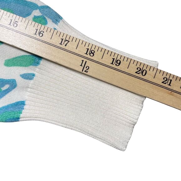 NWT Bob Mackie Wearable Art Cardigan Sweater Size Large Blue Green Animal Print - Picture 15 of 16